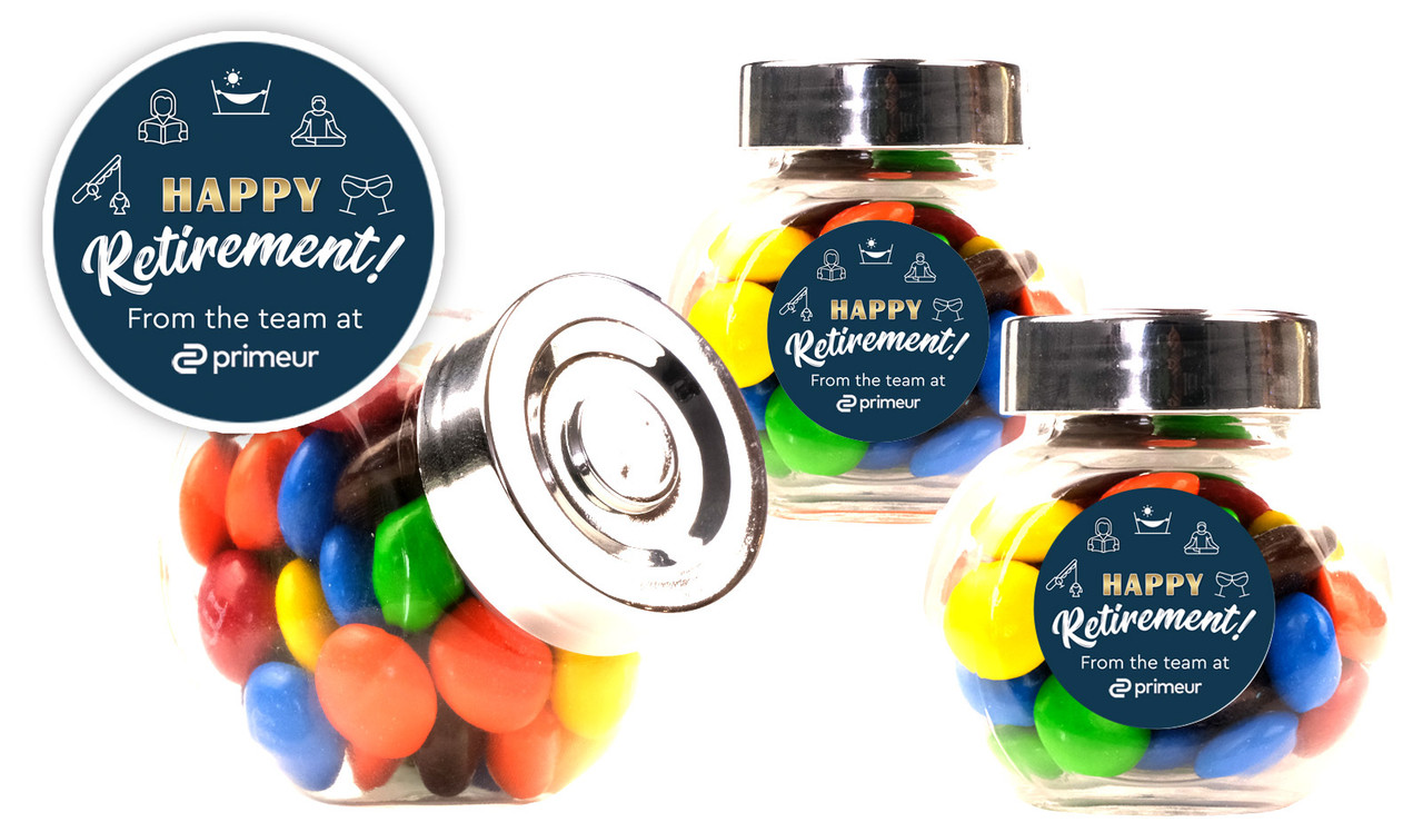 Icons Retirement Personalised Mini Candy Jar