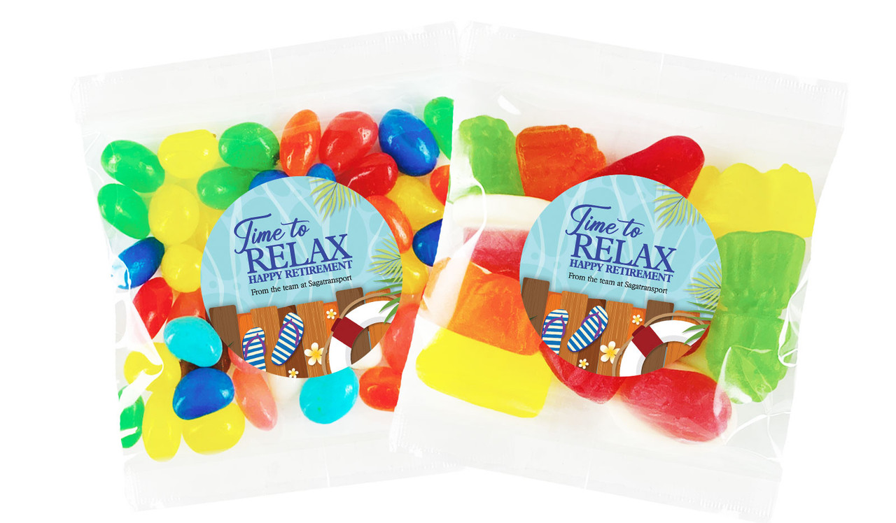 Poolside Retirement Personalised Lolly Bag