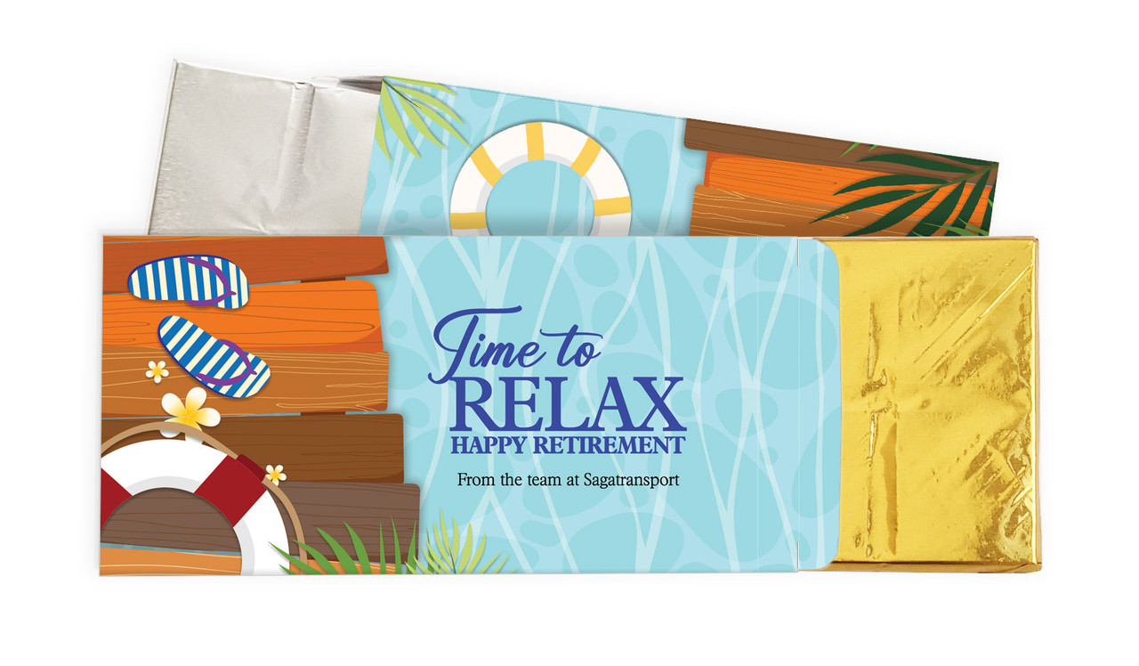 Poolside Retirement Personalised Chocolate Bar In A Box