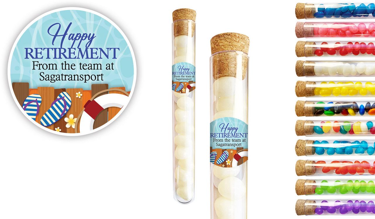 Poolside Retirement Personalised Test Tubes