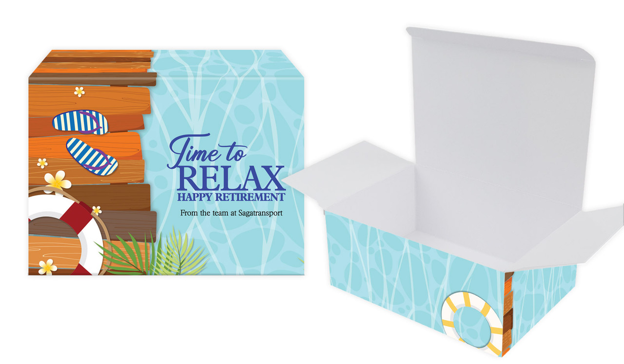 Poolside Retirement Personalised Tuck Gift Box