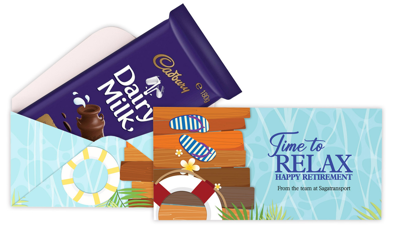 Poolside Retirement Personalised Cadbury Bar Box (Box Only)