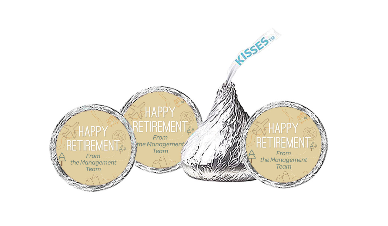 Travel Map Retirement Custom Hersheys Kisses