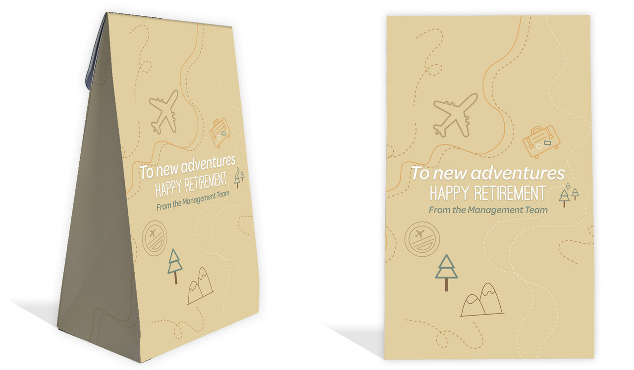 Travel Map Retirement Personalised Gusset Favour Bag