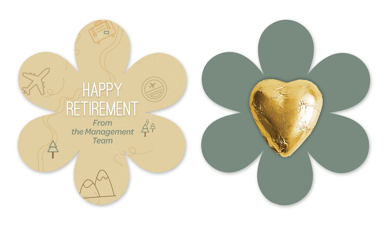 Custom Travel Map Retirement Flower Card