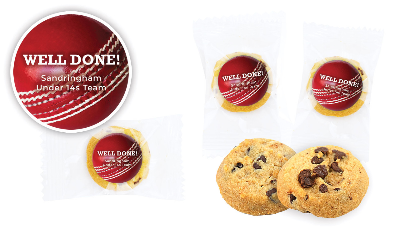 Cricket Ball Personalised Bite-Size Cookie 5g