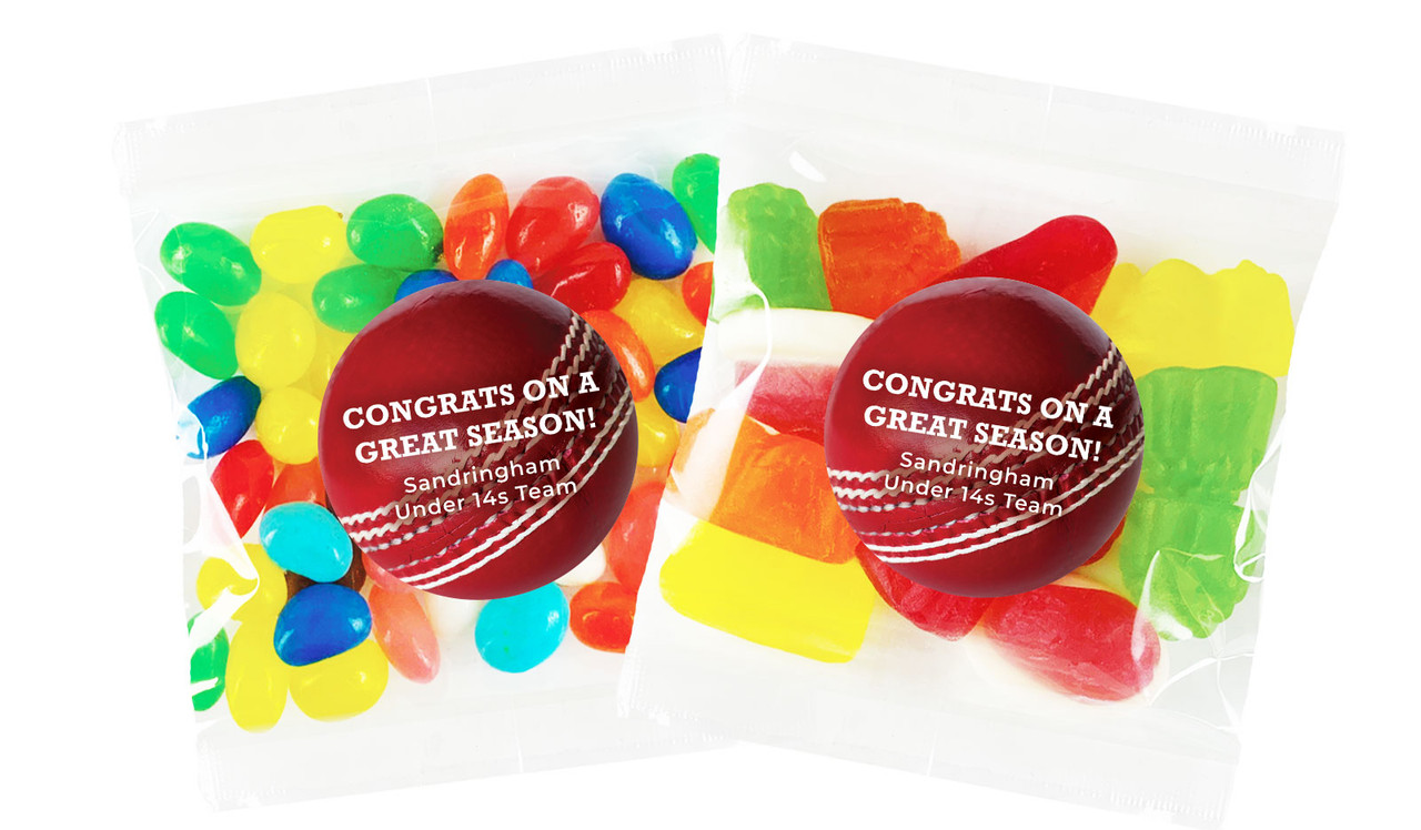 Cricket Ball Personalised Lolly Bag