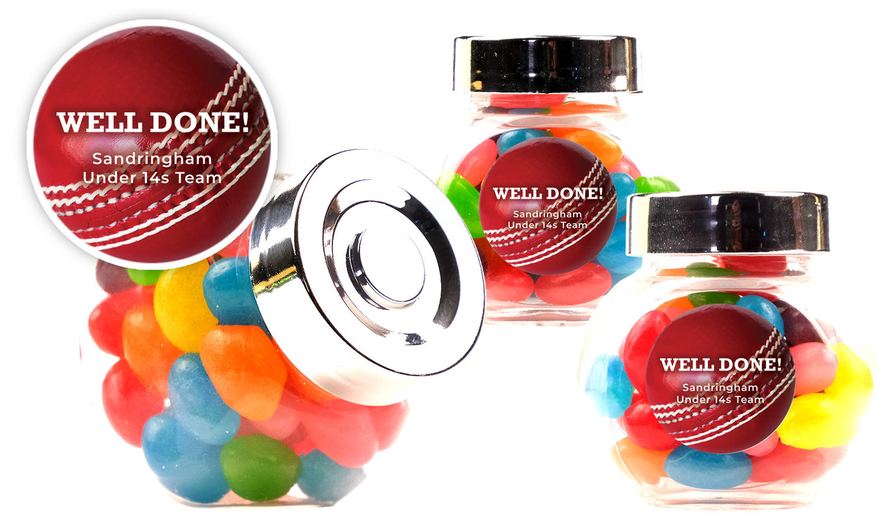 Cricket Ball Personalised Mini Candy Jar