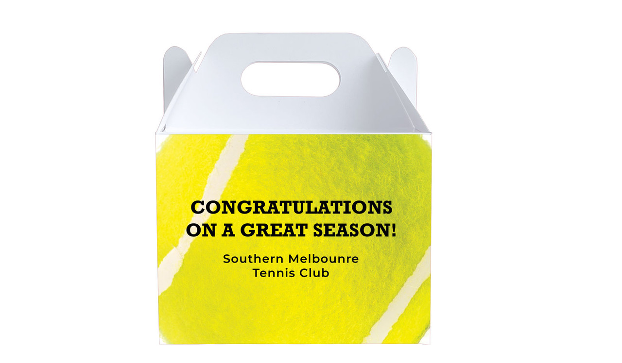 Tennis Ball Personalised Gable Favour Box