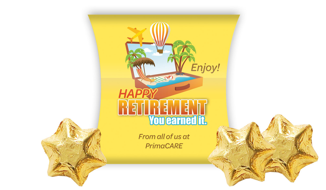 Suitcase Retirement Personalised Pillow Boxes