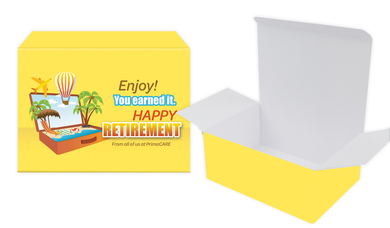 Suitcase Retirement Personalised Tuck Gift Box