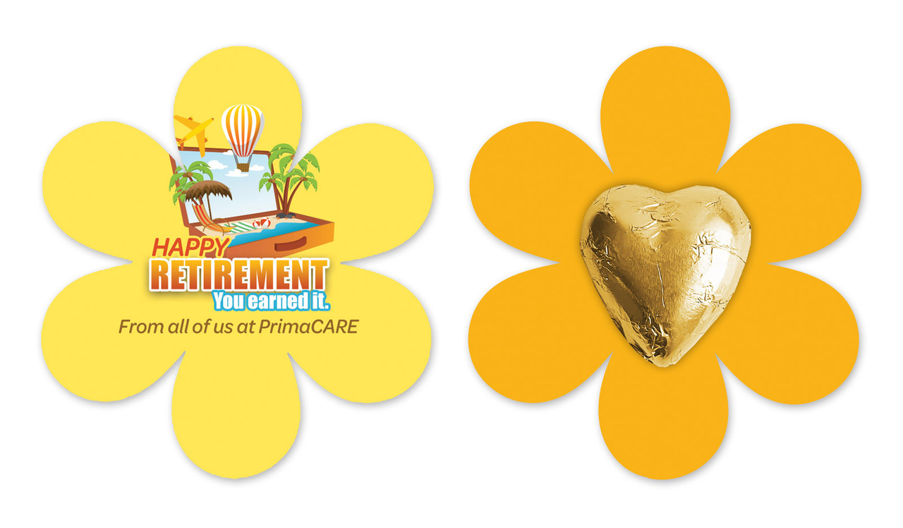 Custom Suitcase Retirement Flower Card