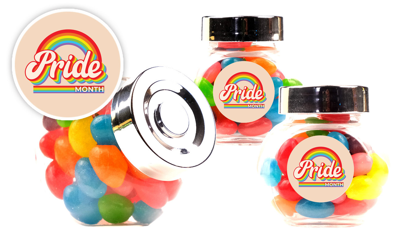Retro Personalised Pride Mini Candy Jar