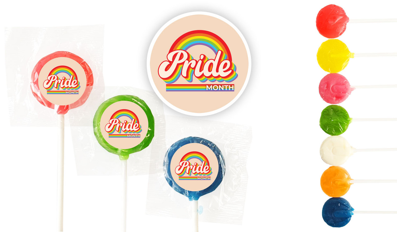 Retro Pride Custom 2.5cm Mini Lollipops