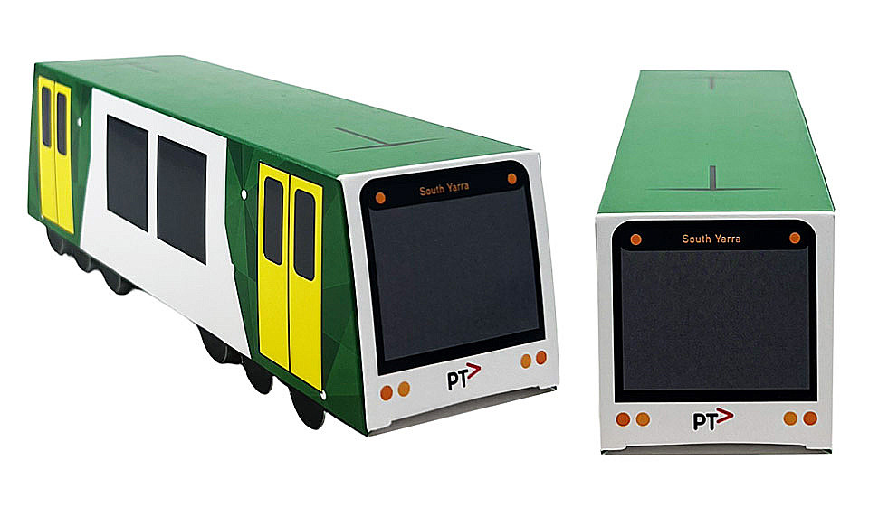 Front view of Branded Tram Box