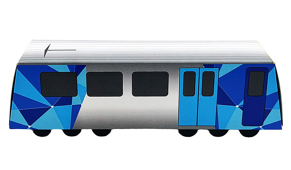 Side view of Branded Train Box