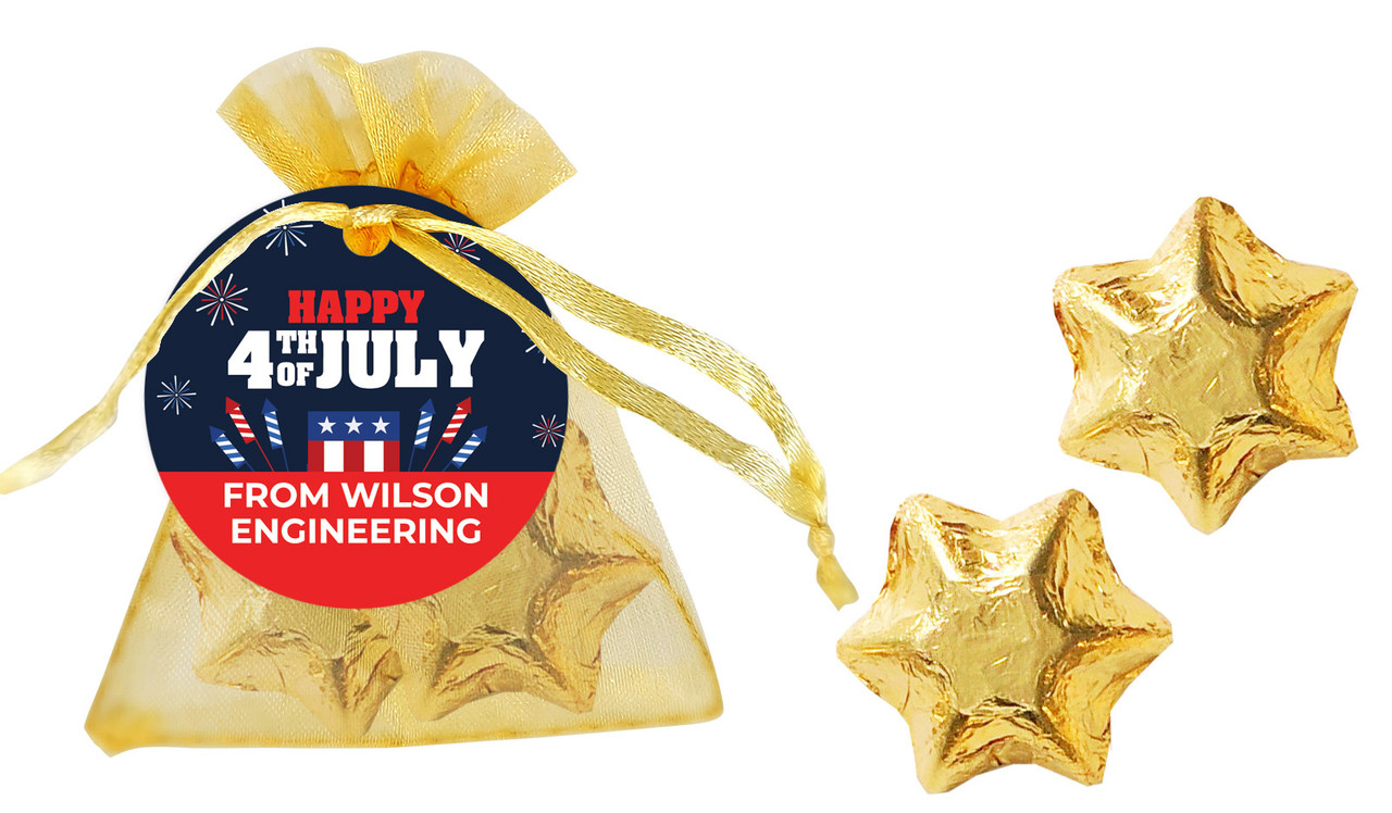 4th Of July Personalised Organza Bag