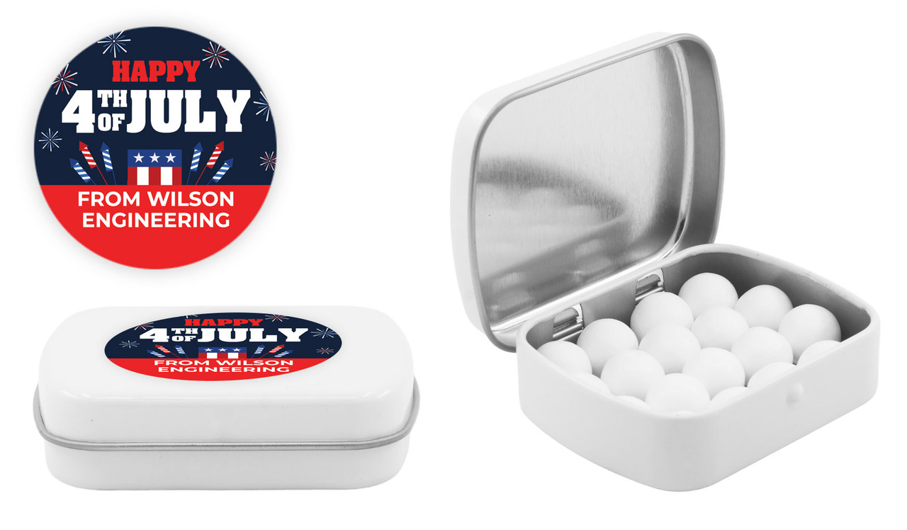 4th Of July Personalised Mint Tins