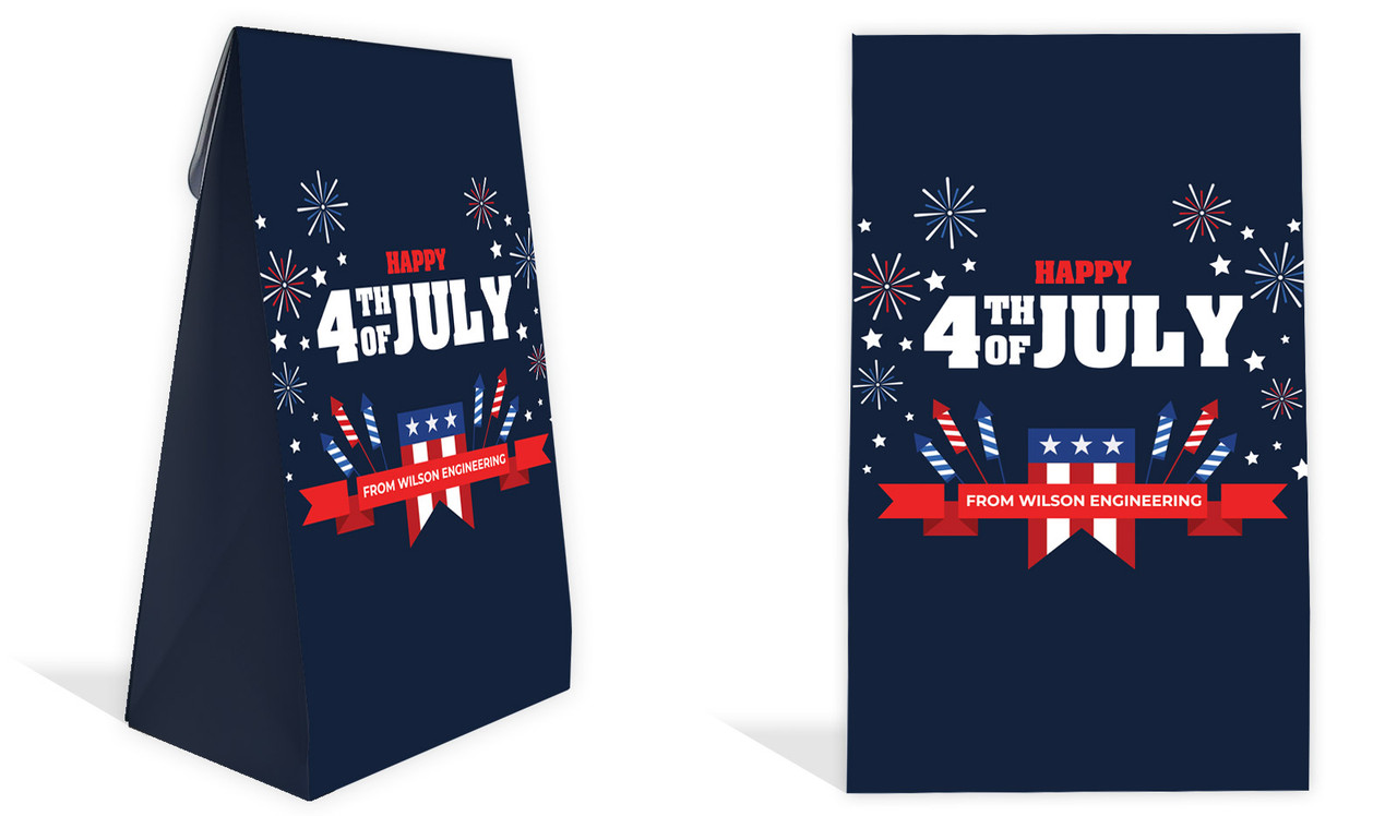 4th Of July Personalised Gusset Favour Bag