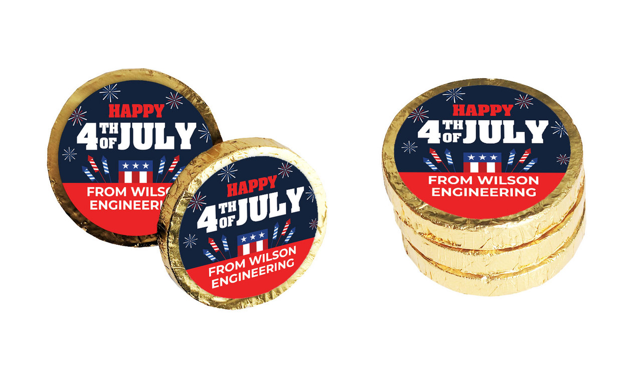 4th Of July Custom Chocolate Coin