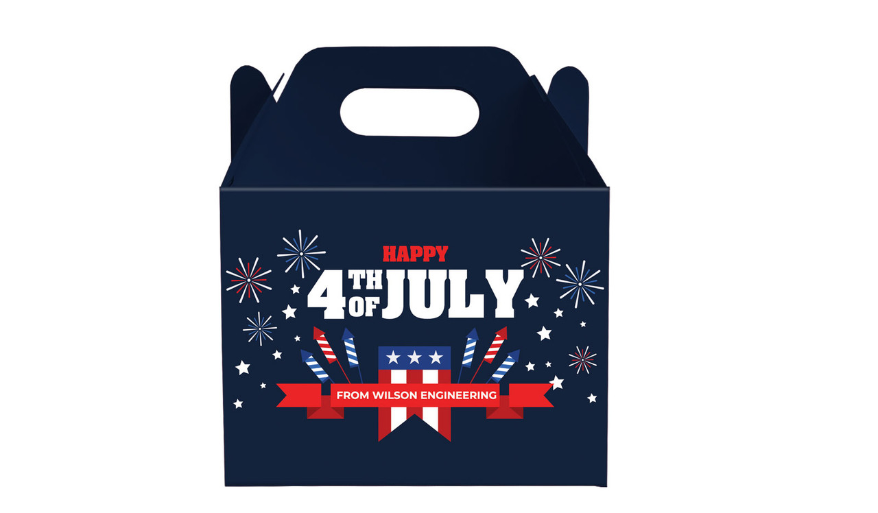 4th Of July Personalised Gable Favour Box