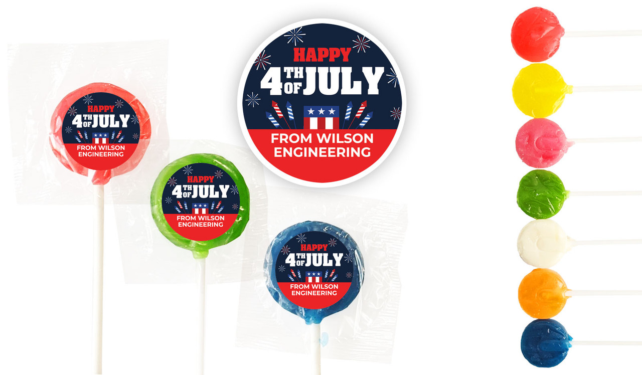 4th Of July Independence Day Custom 3cm Mini Lollipops