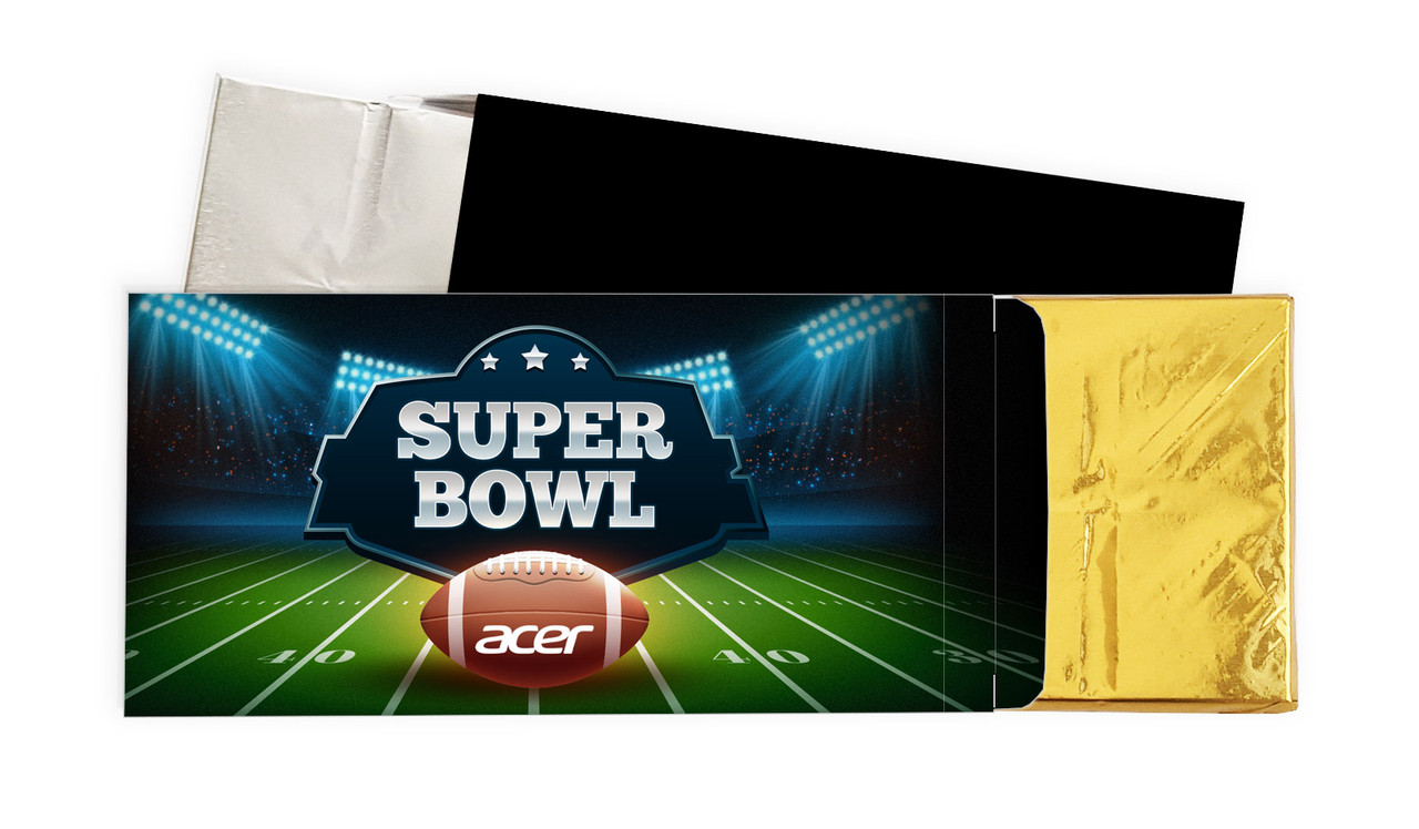 Super Bowl Personalised Chocolate Bar In A Box