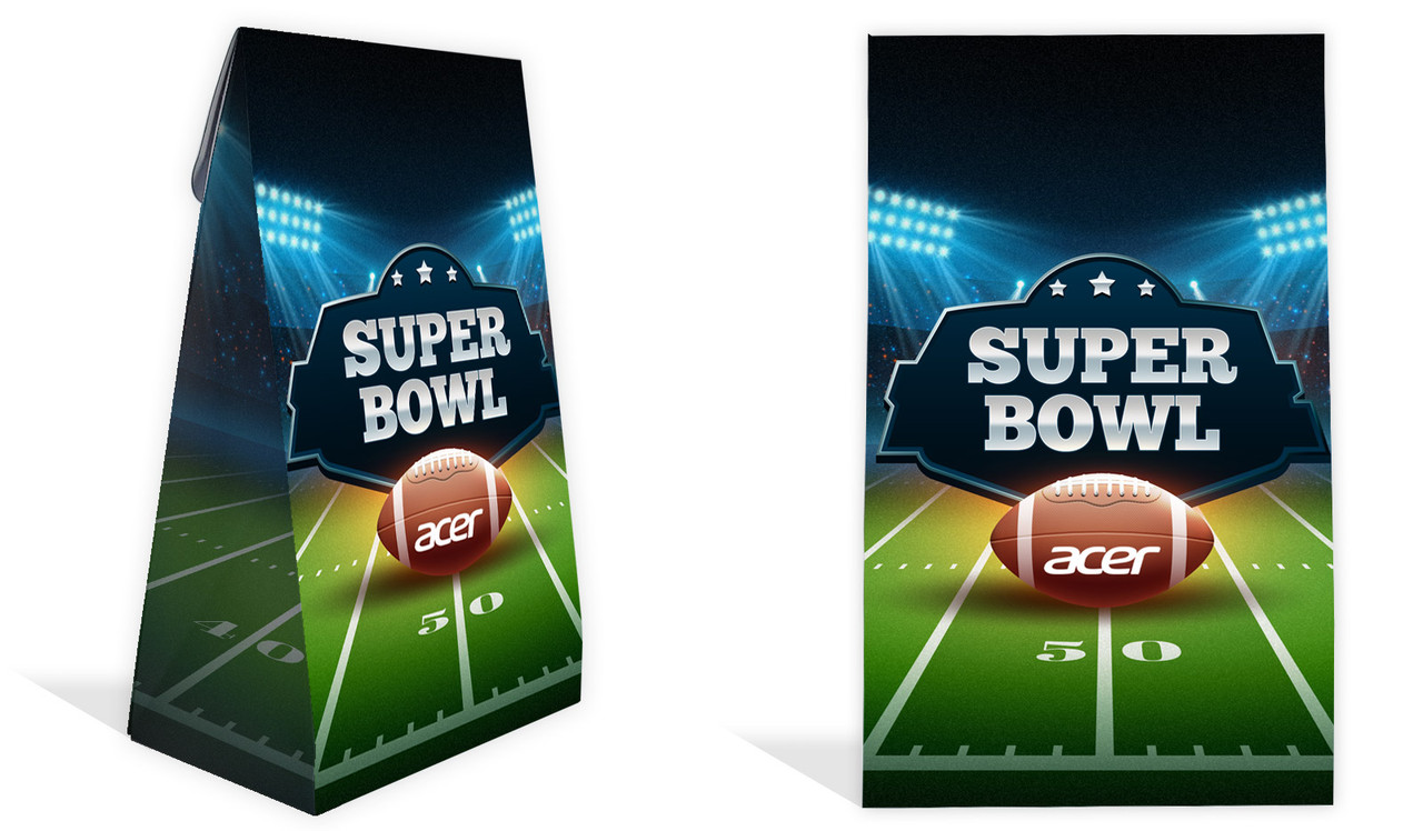 Super Bowl Personalised Gusset Favour Bag