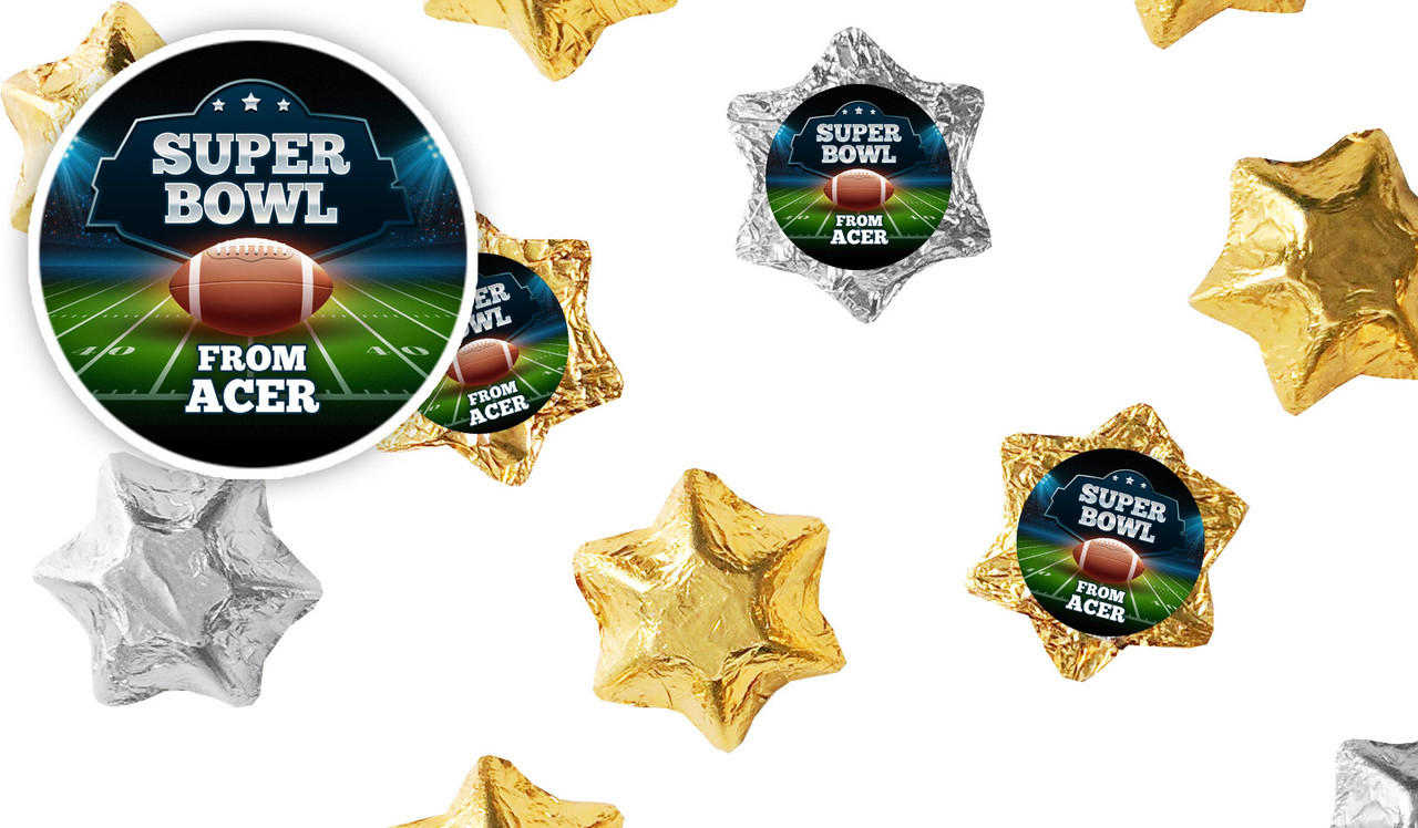 Super Bowl Personalised Foil Chocolate Stars