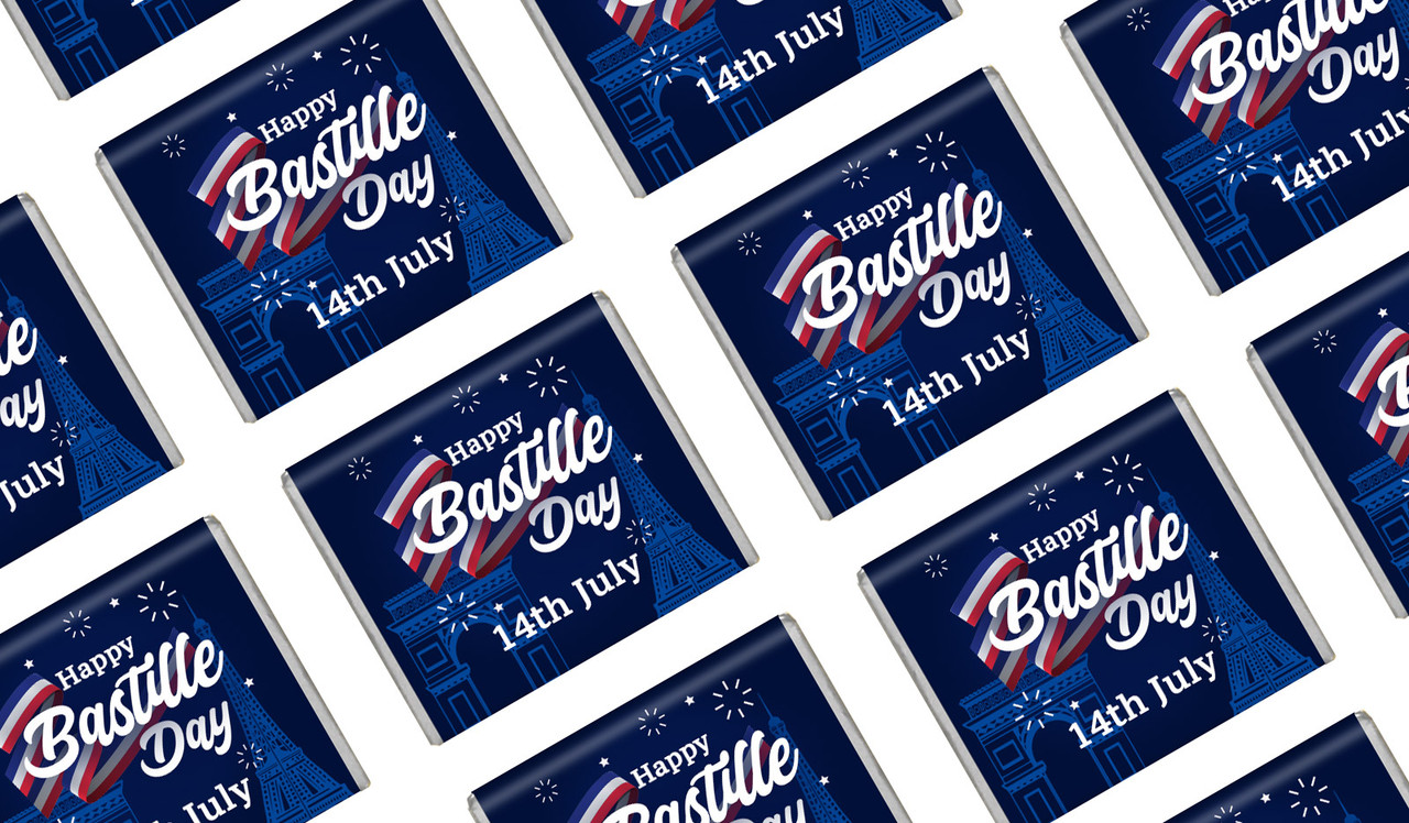 Bastille Day Personalised Mini Chocolates