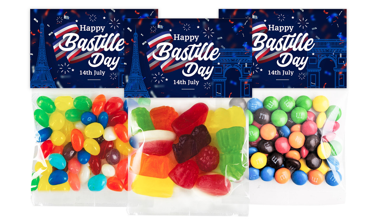Bastille Day Personalised Lolly Bag With Topper