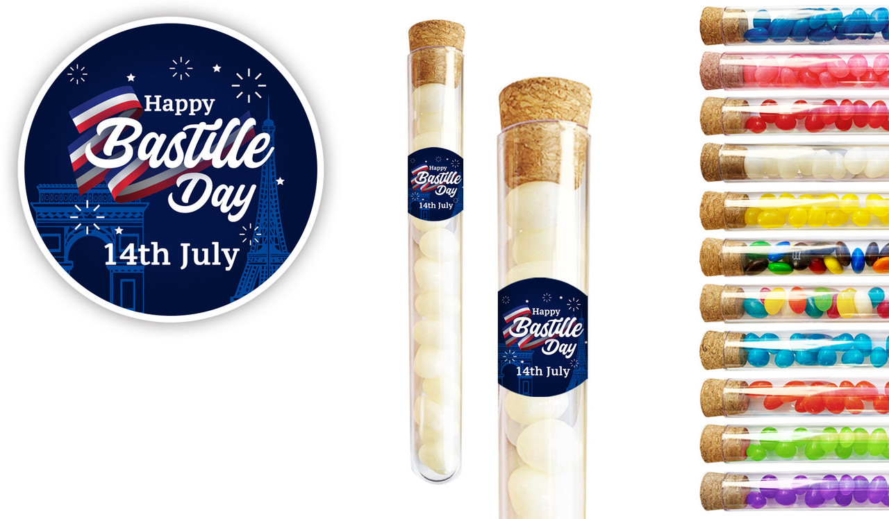 Bastille Day Personalised Test Tubes