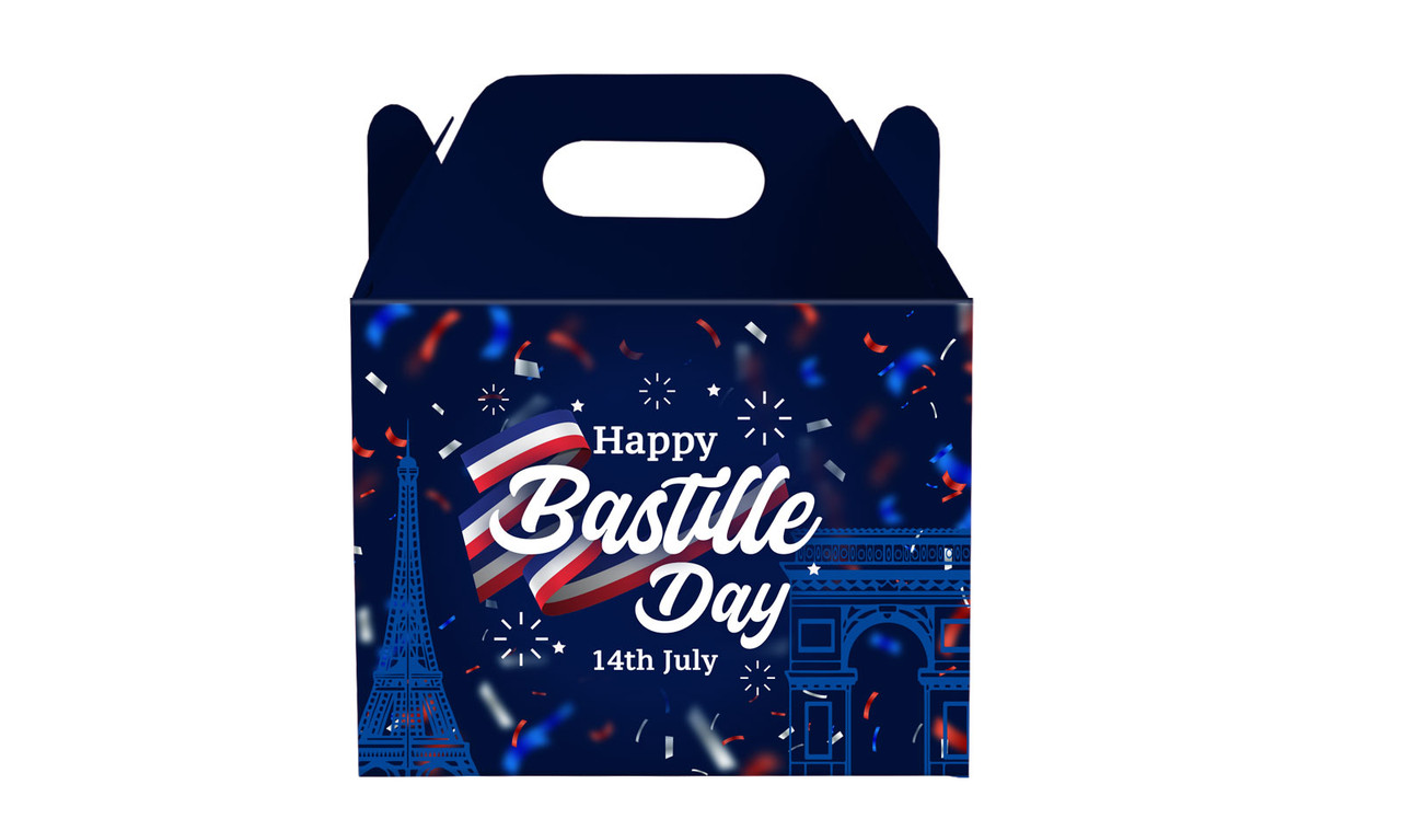Bastille Day Personalised Gable Favour Box