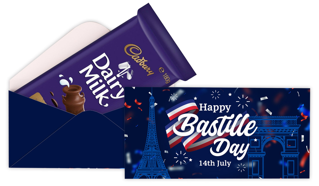 Bastille Day Personalised Cadbury Bar Box