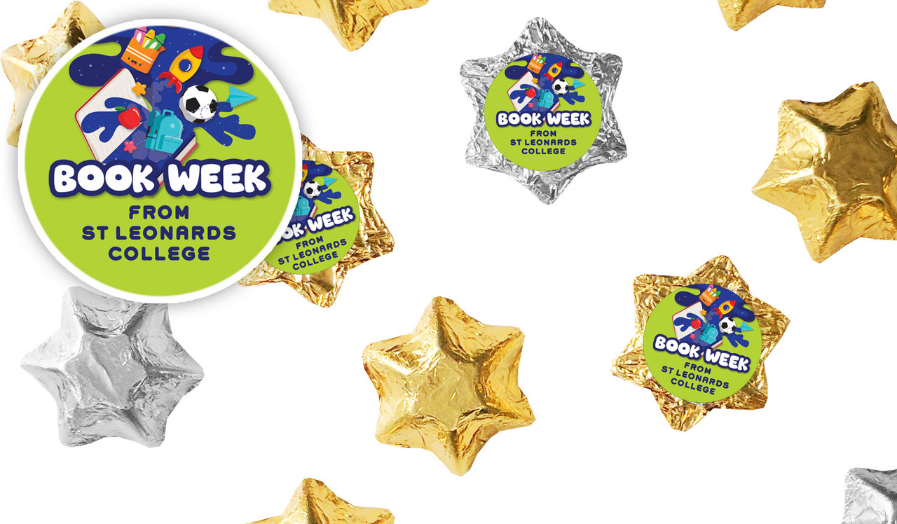 Book Week Personalised Foil Chocolate Stars