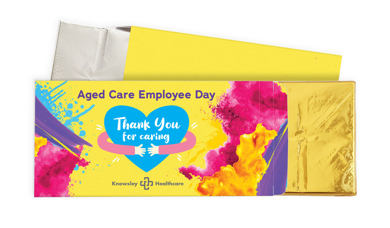 Aged Care Employee Day Personalised Chocolate Bar In A Box