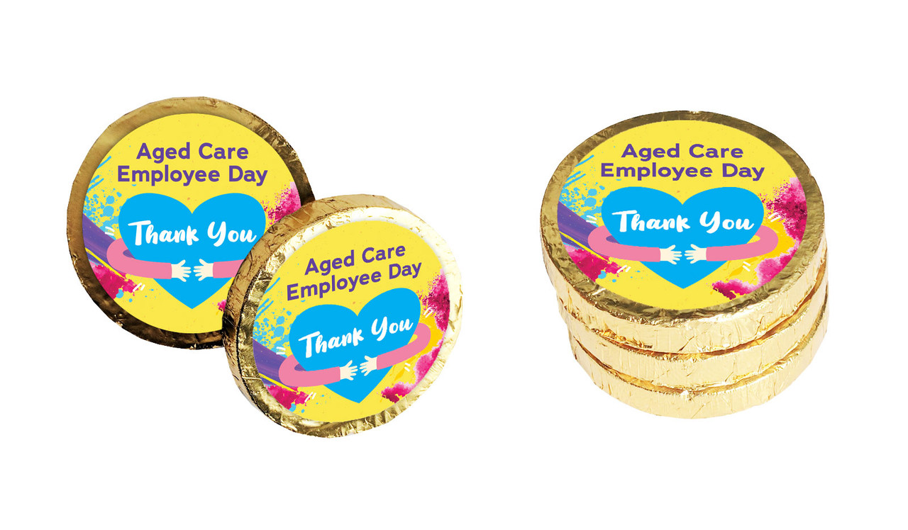 Aged Care Employee Day Custom Chocolate Coin