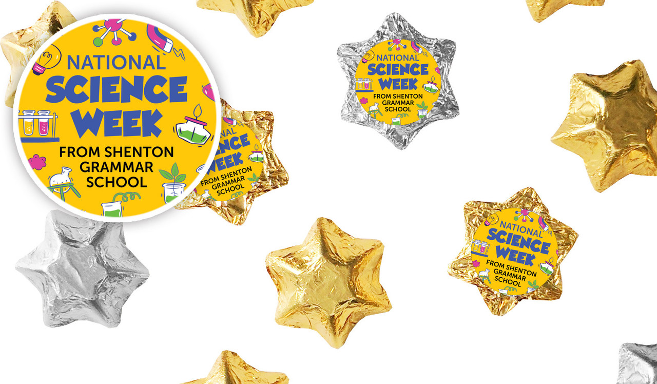 National Science Week Personalised Foil Chocolate Stars