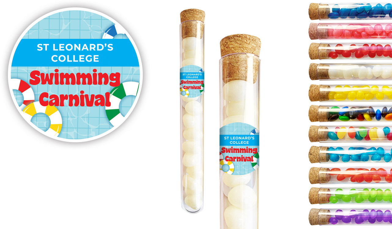 School Swimming Carnival Personalised Test Tubes