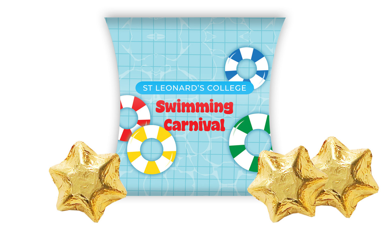 School Swimming Carnival Personalised Pillow Boxes