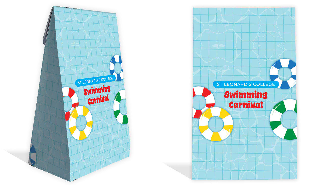 School Swimming Carnival Personalised Gusset Favour Bag
