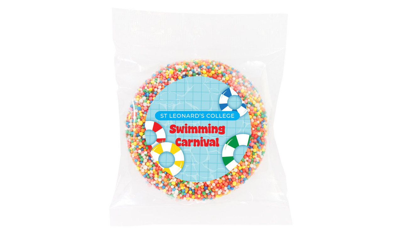 School Swimming Carnival Personalised Chocolate Freckle