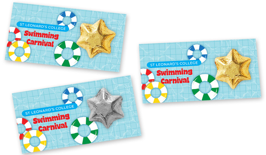 School Swimming Carnival Heart Card