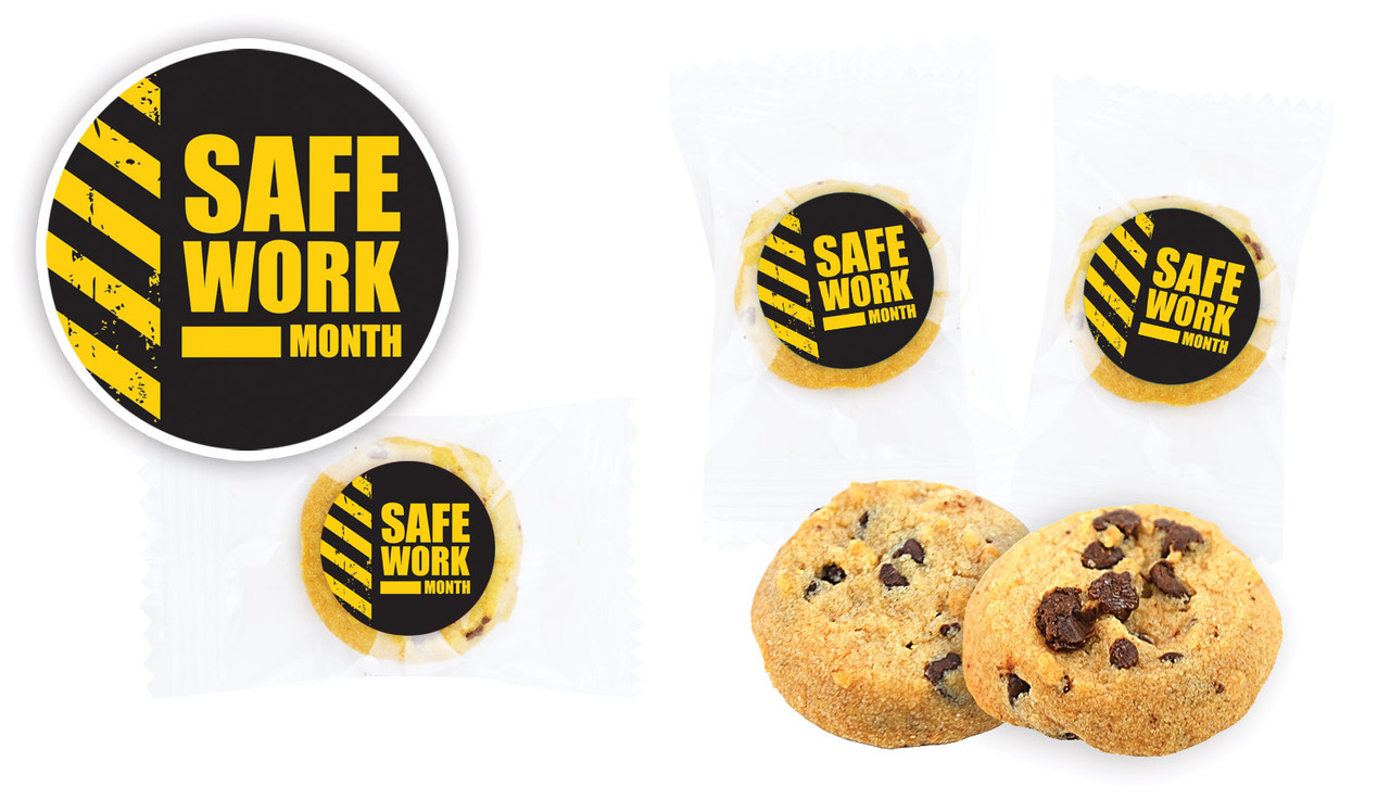 Safe Work Month Personalised Bite-Size Cookie 5g