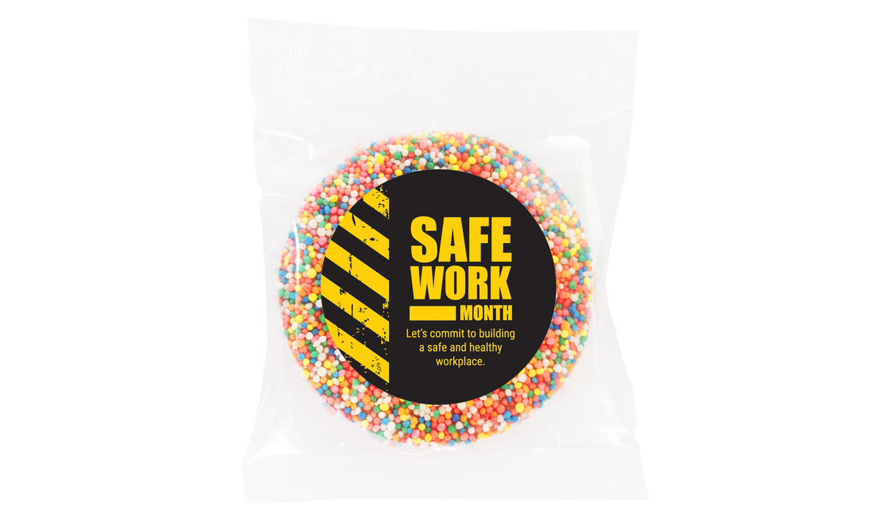 Safe Work Month Personalised Chocolate Freckle