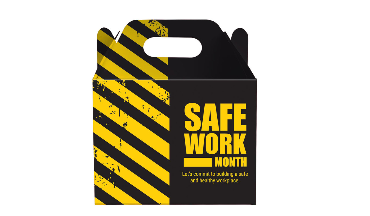 Safe Work Month Personalised Gable Favour Box