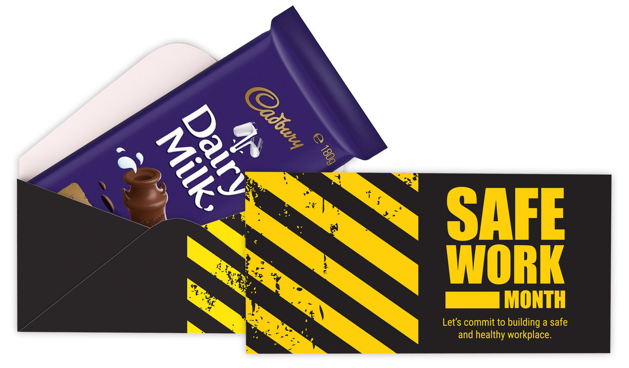 Safe Work Month Personalised Cadbury Bar Box (Box Only)