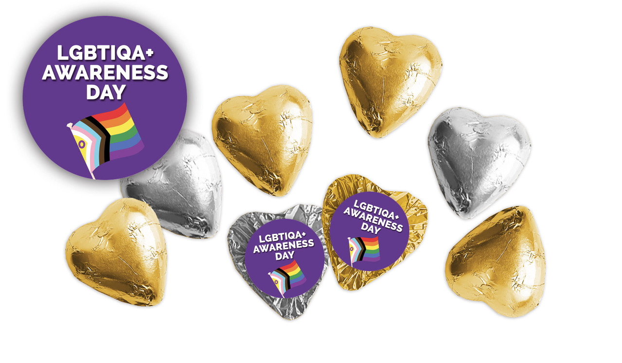 Wear It Purple Day Custom Foil Chocolate Hearts