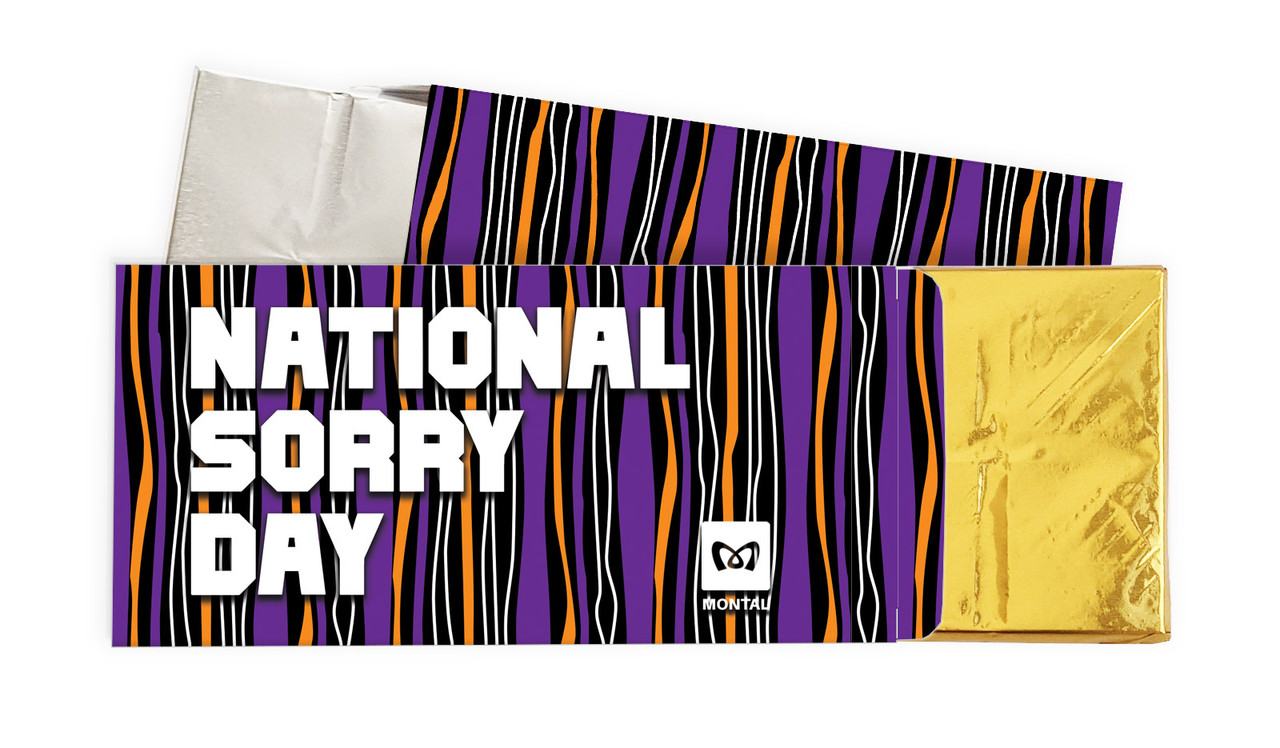 National Sorry Day Personalised Chocolate Bar In A Box