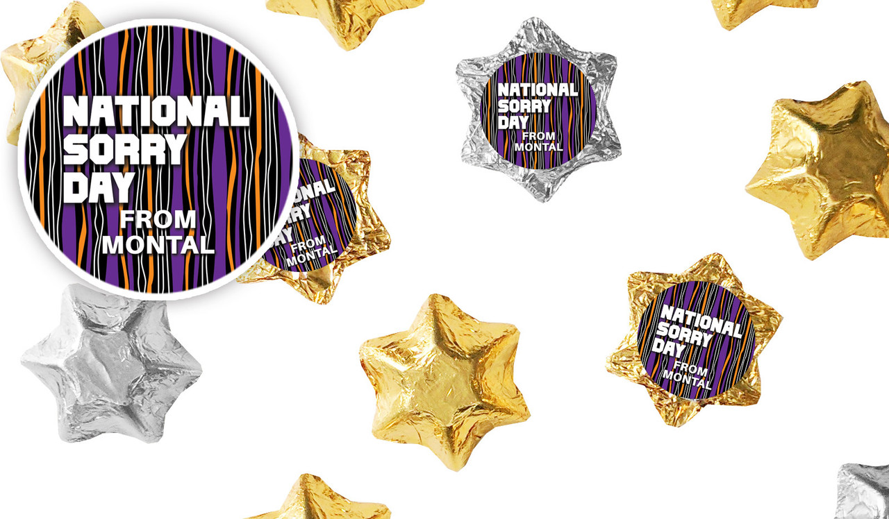 National Sorry Day Personalised Foil Chocolate Stars